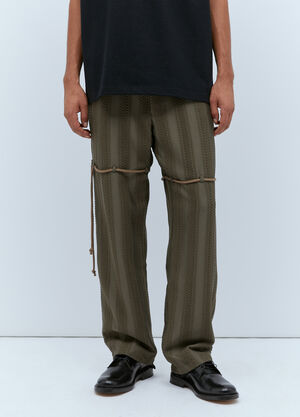 Song for the Mute Straight Leg Lace Pants Green sfm0154007