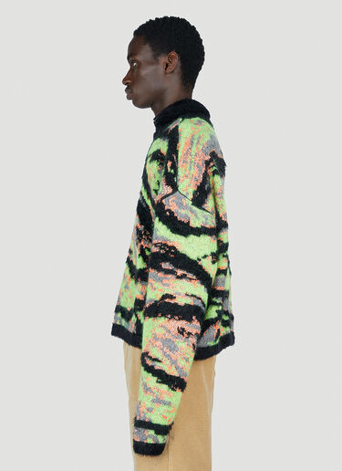 ERL Tiger Jacquard Sweater Green erl0152014