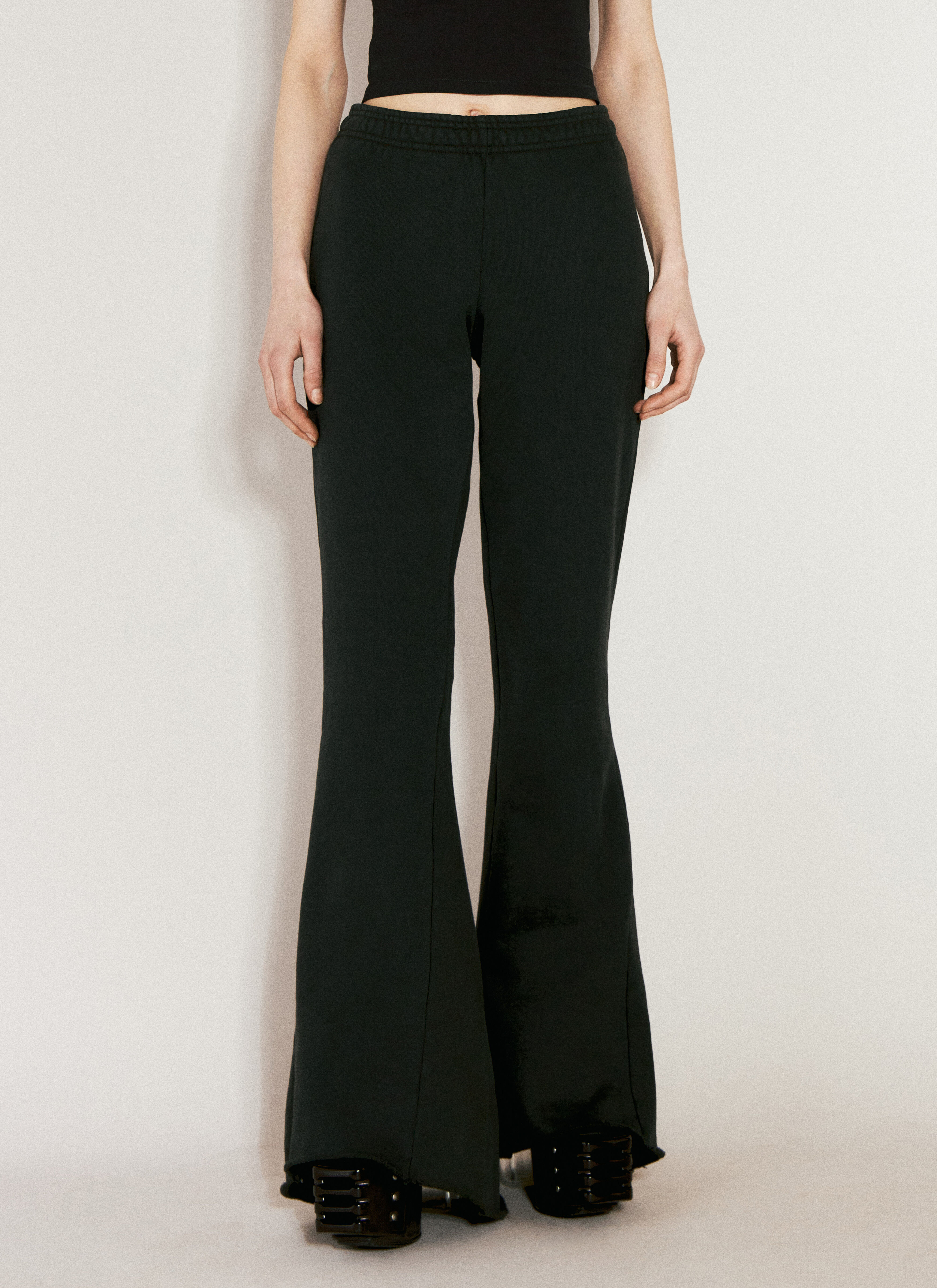 Entire Studios Women s Heavy Flared Track Pants in Black LN CC