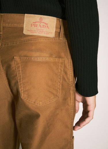 Prada Moleskin 工装裤  棕色 pra0158004