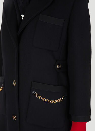 Gucci GG Chain Trim Military Coat Black guc0247002