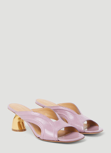 Dries Van Noten Sculptured Heel Mules Purple dvn0253008