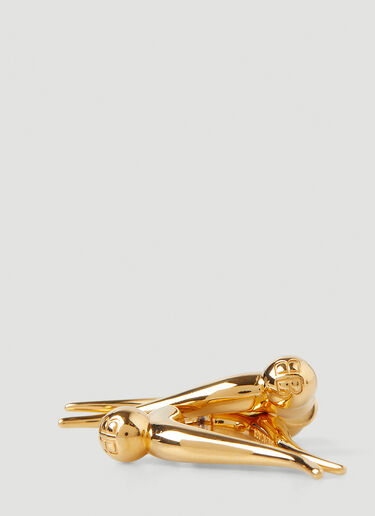 Balenciaga Force Double Horn Earrings Gold bal0146084