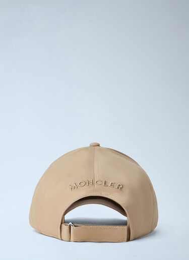 LN-CC® - Moncler: Logo Embroidered Cap - Beige Moncler Logo Embroidered Cap Beige mon0165055