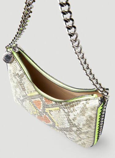 Stella McCartney Falabella Snakeskin Shoulder Bag Green stm0248026