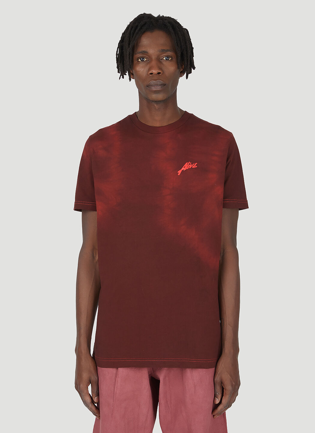 Alive More Vinyl Print T Shirt in Red LN CC