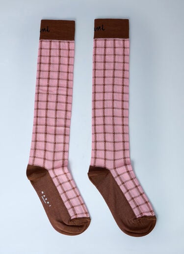 Marni Logo Jacquard Socks Pink mni0263013