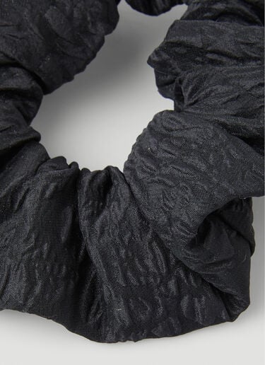 GANNI Jacquard Organza Scrunchie Black gan0251103
