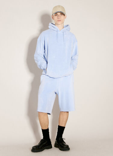 Martine Rose Terry Cloth Hooded Sweatshirt Blue mtr0156011