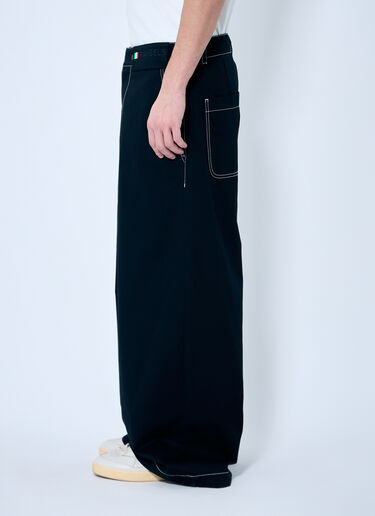 8 Moncler Palm Angels Wide-Leg Pants Black mpa0159002