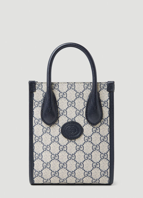 Acne Studios Mini GG Tote Bag Blue acn0353010