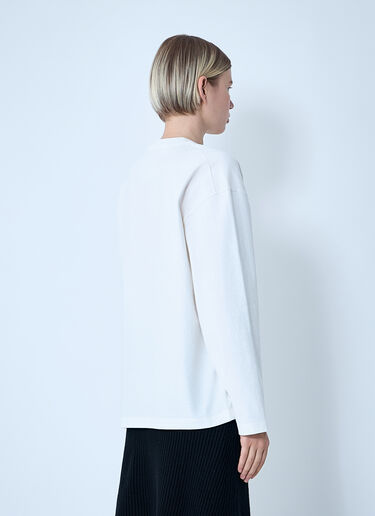 Jil Sander Logo Motif T-Shirt White jil0262007