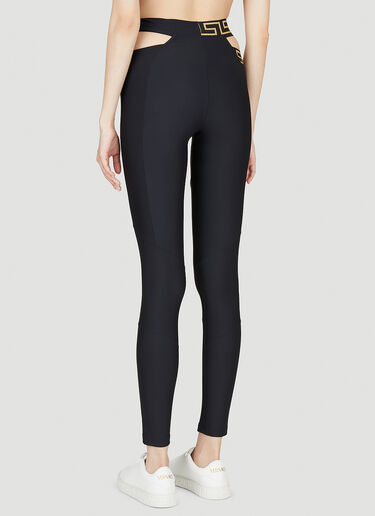 Versace Women's Greca Crossover Leggings in Black