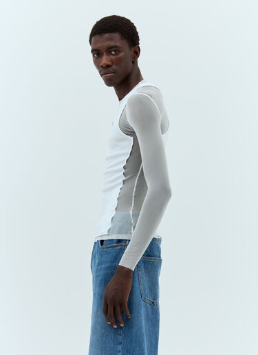Jean Paul Gaultier Petit Grand Mesh Top White jpg0357003