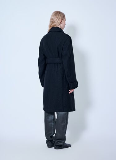 Lemaire Shaped Wrap Coat Black lem0266003