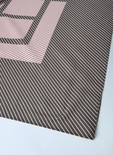 Toteme Centered Monogram Silk Scarf Grey tot0265048