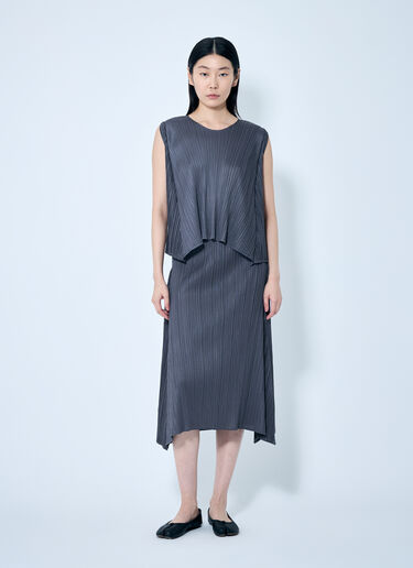 Efficient Square Top Pleats Please Issey Miyake Efficient Square Top Grey plp0258018
