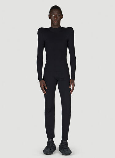 Balenciaga Rounded Shoulder Highneck Sweater Black bal0154008