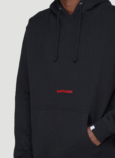 Saintwoods Logo Hooded Sweatshirt Black swo0342007