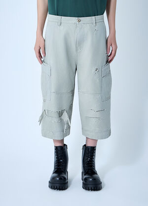 Balenciaga Cropped Cargo Pants Beige bal0163010