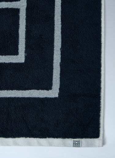 TOTEME Monogram Jacquard Beach Towel Black tot0264032