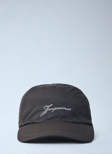 Jacquemus La Casquette Baluchon Nylon Cap Brown jac0364002