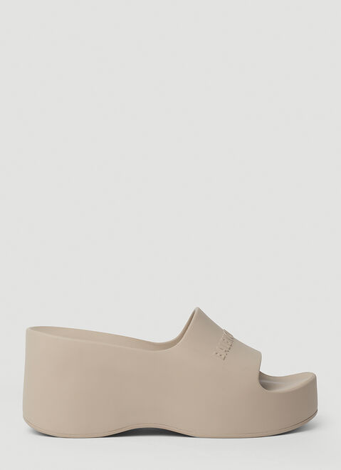 Versace Chunky Platform Slides Black vrs0252029