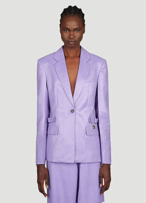 JW Anderson Padlock Strap Suit Single Breasted Blazer Purple jwa0259005