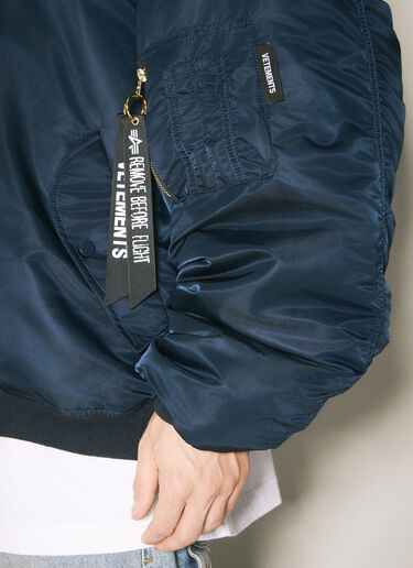 Vetements Reversible Hooded Bomber Jacket Black vet0158001