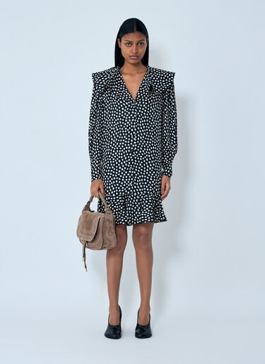 Chloé Polka-Dot Mini Dress Black chl0263027