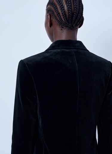 LN-CC® - RÓHE: Classic Fitted Velvet Blazer - Black RÓHE Classic Fitted Velvet Blazer Black roe0266009