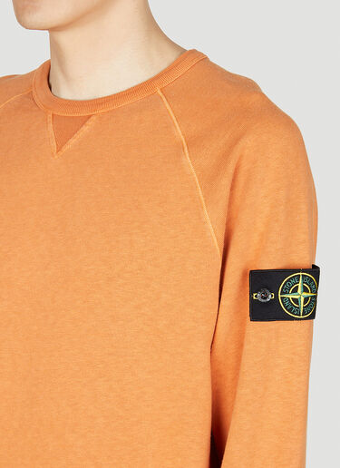 Stone Island Compass Patch Sweater Orange sto0152055