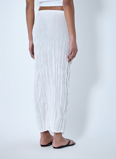 TOTEME Textured Knit Maxi Skirt White tot0264014
