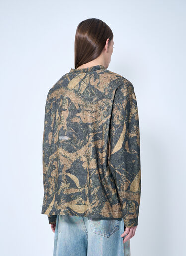 Acne Studios Printed Crewneck T-Shirt Brown acn0159006