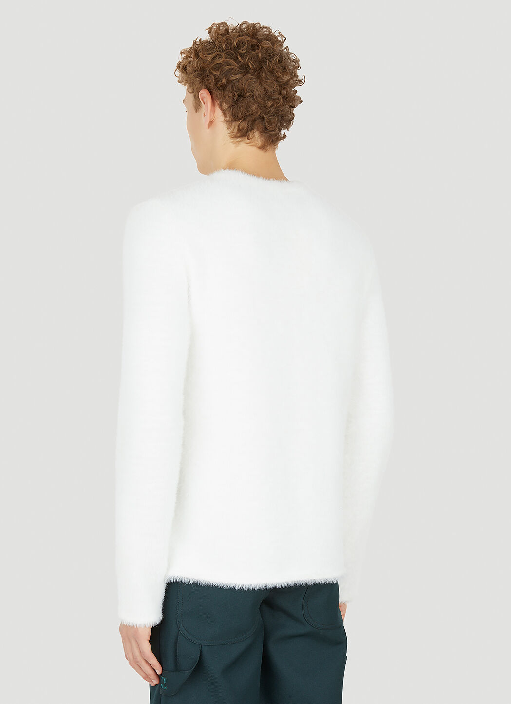 Courr ges Men s Fluffy Sweater in White LN CC
