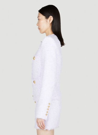 Balmain Tweed Jacket Purple bln0252033