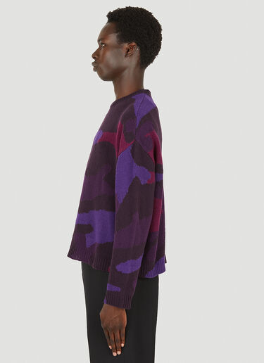 Valentino 迷彩针织套头衫 紫 val0149005