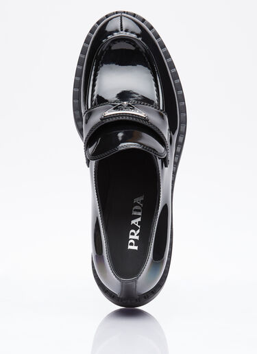 Prada Logo Plaque Loafers Black pra0253010