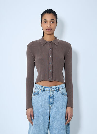 Our Legacy Mazzy Button-Down Cardigan Brown our0260010