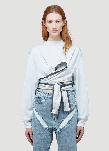 Y/Project Wrap Sweatshirt Blue ypr0244007
