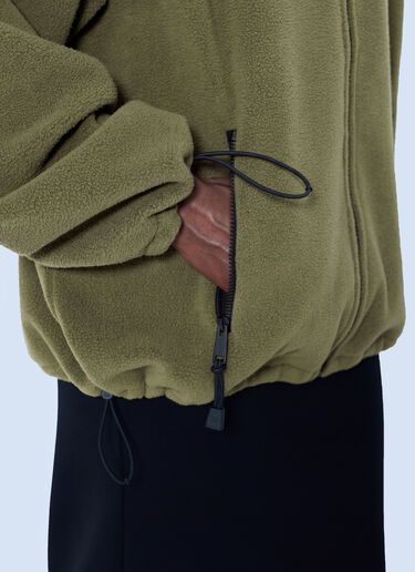 LN-CC® - Miu Miu: Fleece Zipper Jacket - Olive Miu Miu Fleece Zipper Jacket Olive miu0366009