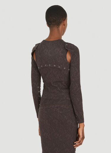Undone Cardigan Top Eckhaus Latta Undone Cardigan Top Brown eck0248003