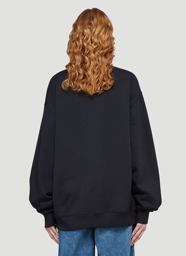 Oversized Face Sweatshirt Acne Studios Oversized Face Sweatshirt Black acn0343004