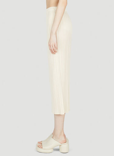 Pleats Please Issey Miyake Pleated Midi Skirt Beige plp0253010