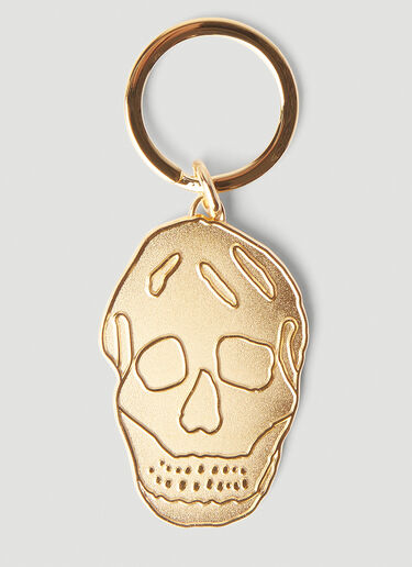 Alexander McQueen Skull Keyring Gold amq0145139
