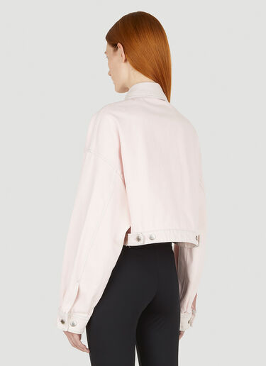 Prada 로고 플라크 재킷 핑크 pra0248019