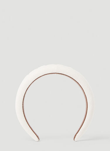 Burberry Debossed Logo Headband White bur0253077