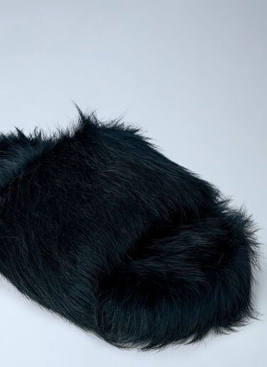 LN-CC® - Rick Owens: Chancla Slides - Black Rick Owens Chancla Slides Black ric0165017