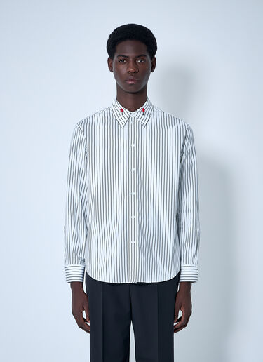 Bottega Veneta Pinstriped Button-Down Shirt White bov0160005