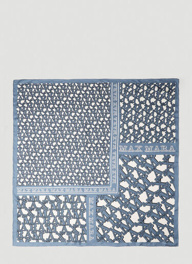 Logo Print Scarf Max Mara Logo Print Scarf Light Blue max0252082